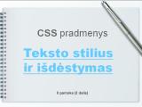 CSS pamoka 2: Teksto įkėlimas į tinklapį (2 dalis)